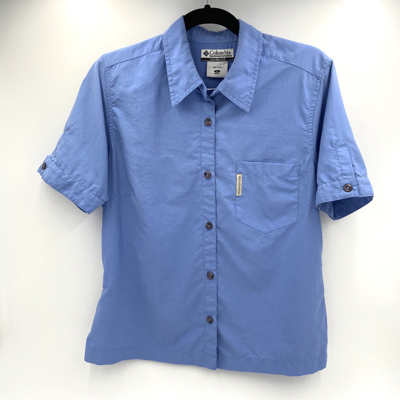 Columbia Short Sleeve Shirt Womens Small Button - Picture 1 of 3